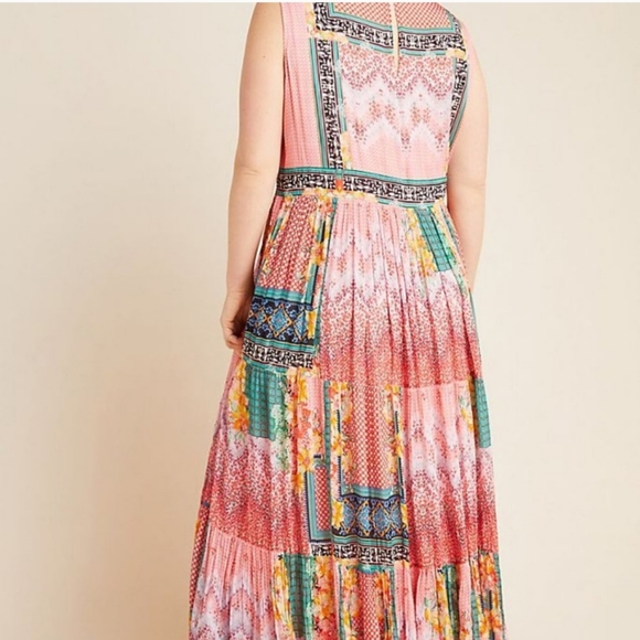 NWT Anthropologie BHANUNI By JYOTI, Alessandra Maxi Dress Multicolored Size 14 - Picture 3 of 4